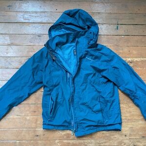 Eddie Bauer Men's Blue Waterproof Raincoat